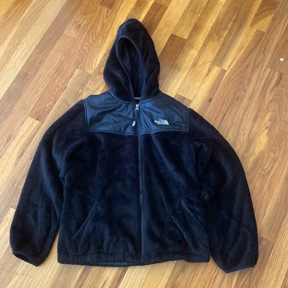 The North Face Girls Black Fleece Jacket Size L